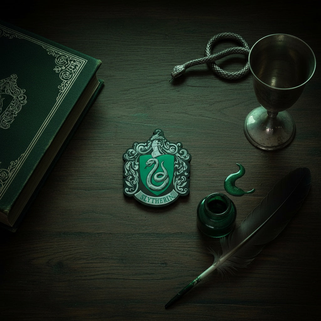 Slytherin Crest Magnet — Styling Shot