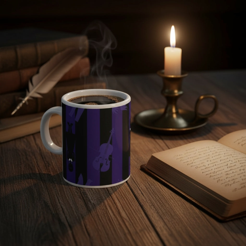 Wednesday Pattern sublimation mug lifestyle