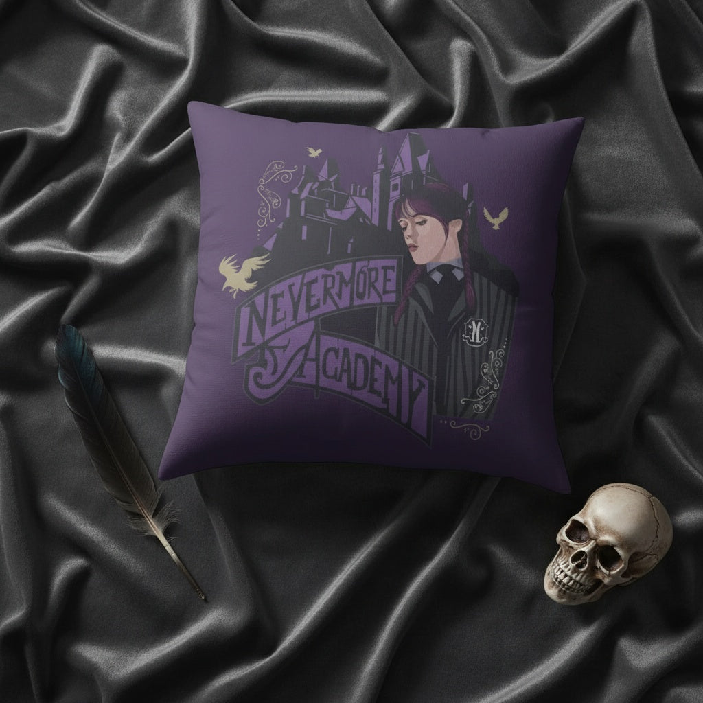 Wednesday - Nevermore Academy Yastık — Styling Shot