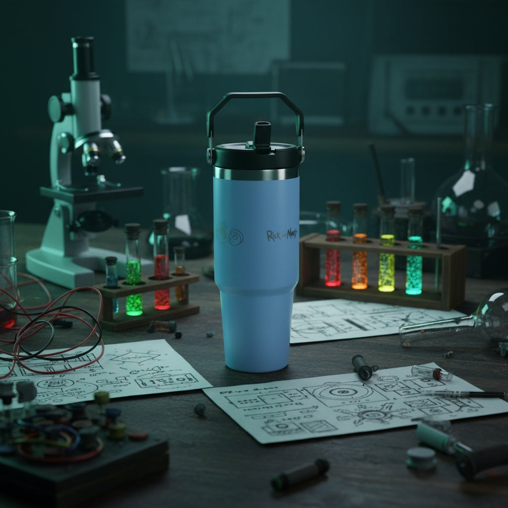 Rick and Morty Travel Mug - Lab stil çekimi