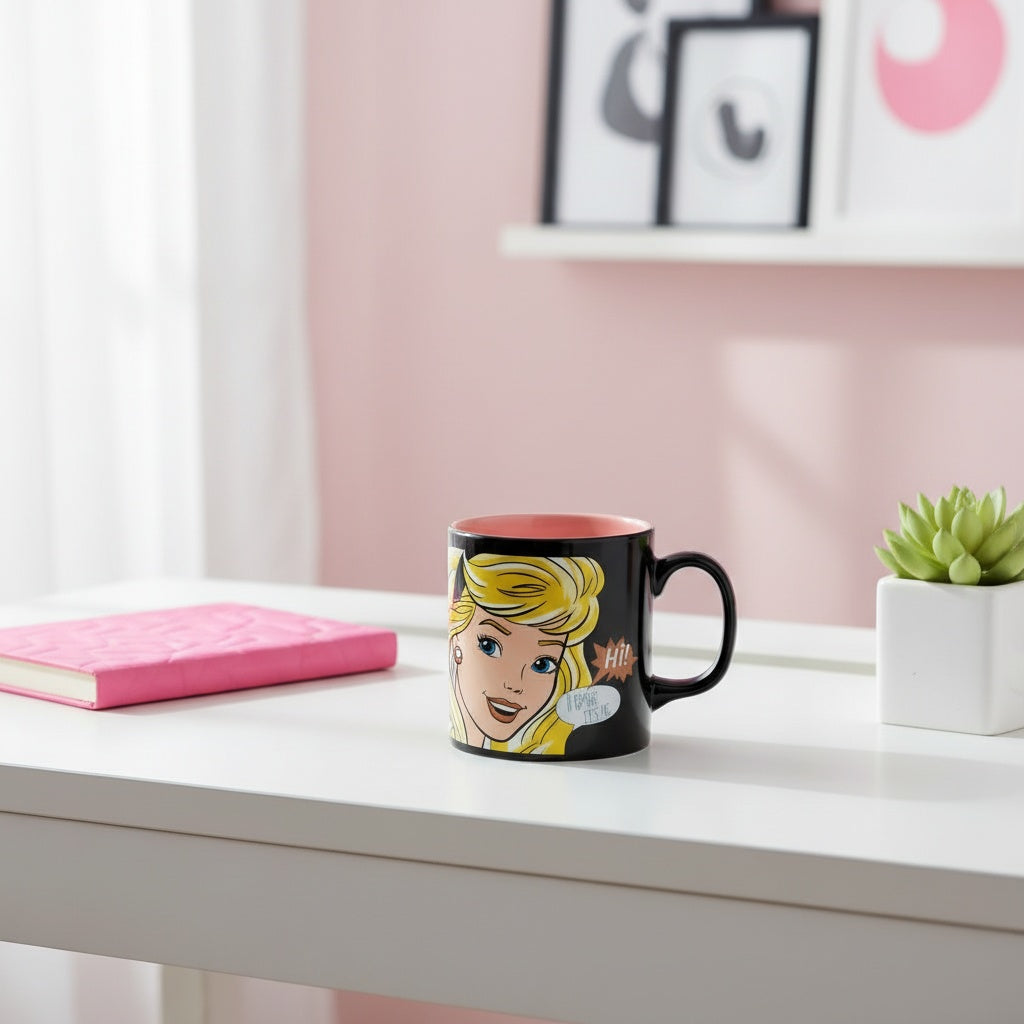 Barbie Mug Hi Barbie It's Me İç Pembe Dış Siyah (2)