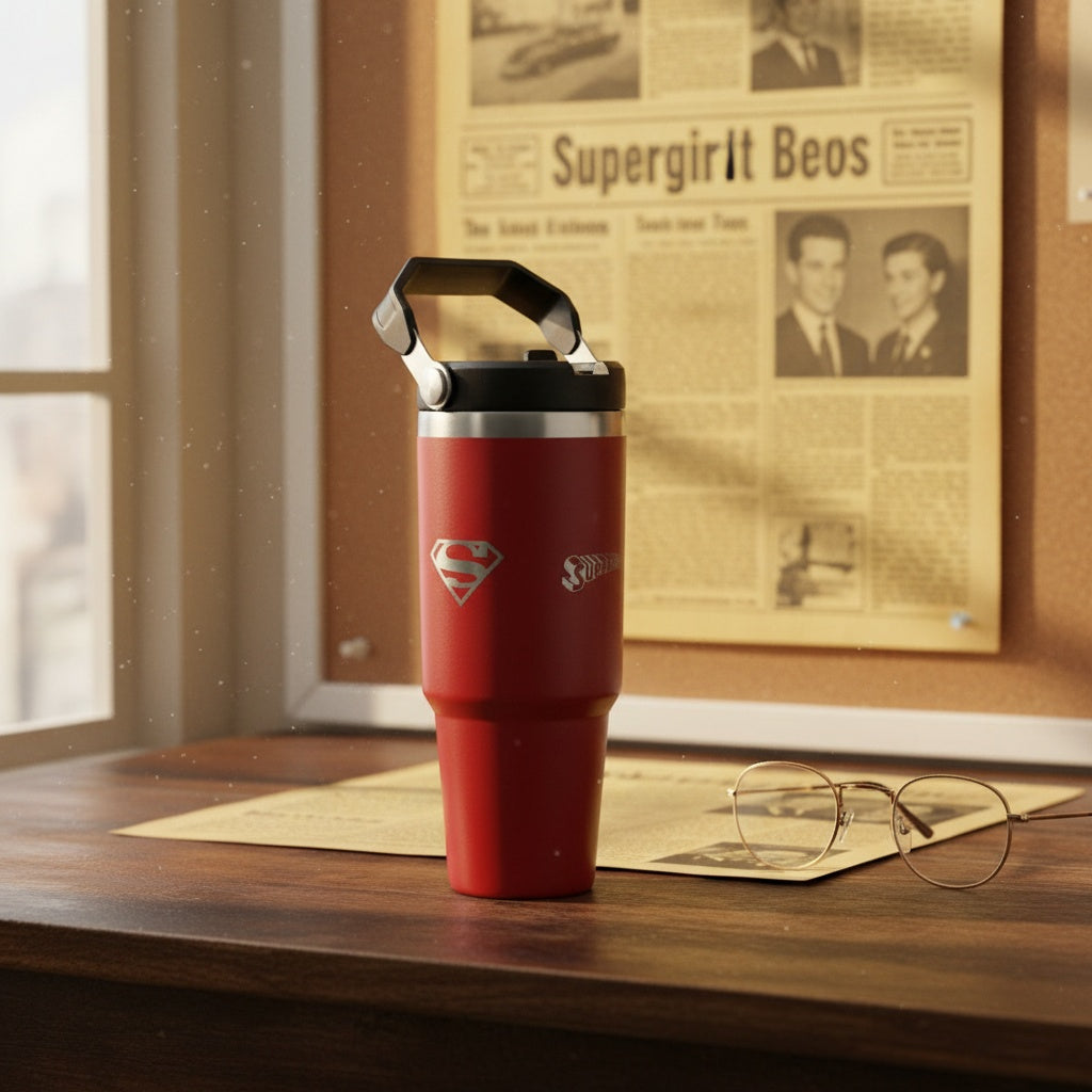 Supergirl Travel Mug - Daily Planet stil çekimi