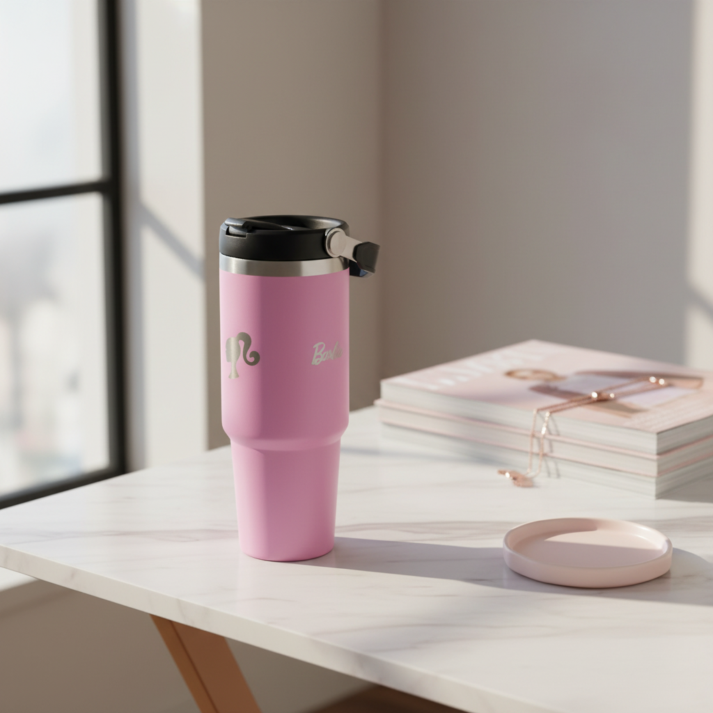 Barbie Logolu Travel Mug Termos — Lifestyle