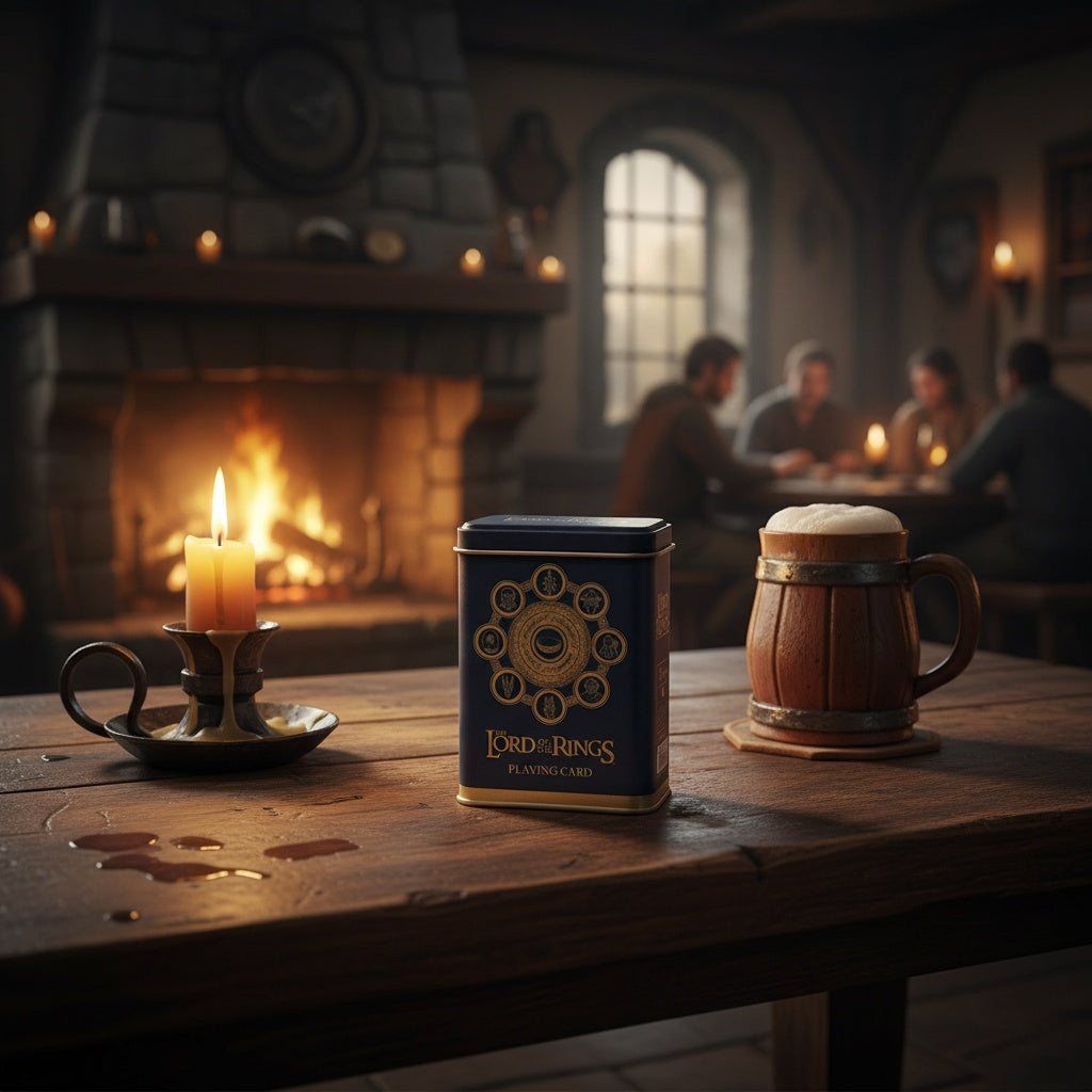 LOTR playing card box lifestyle tavern table