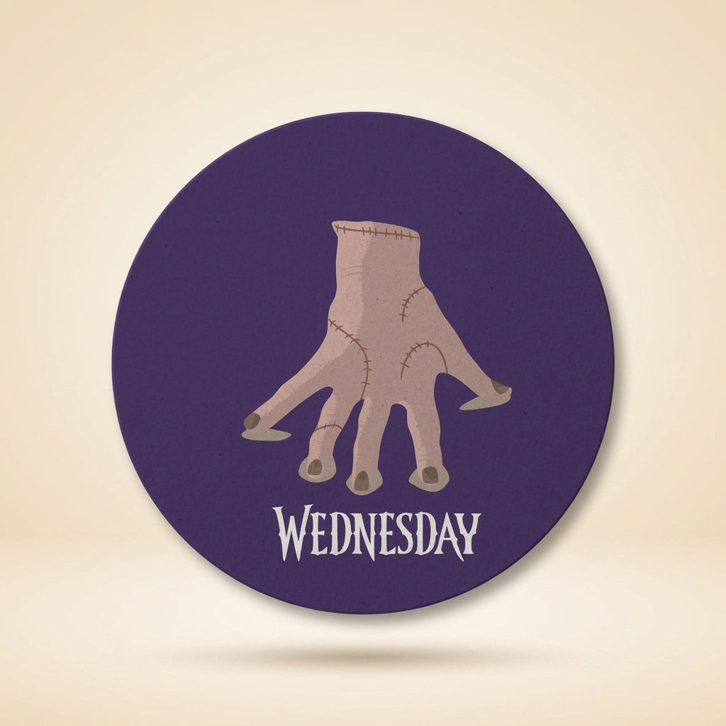 Wednesday Wednesday - Thing Coaster - Orijinal Lisanslı Ürün | Sihir Dükkanı