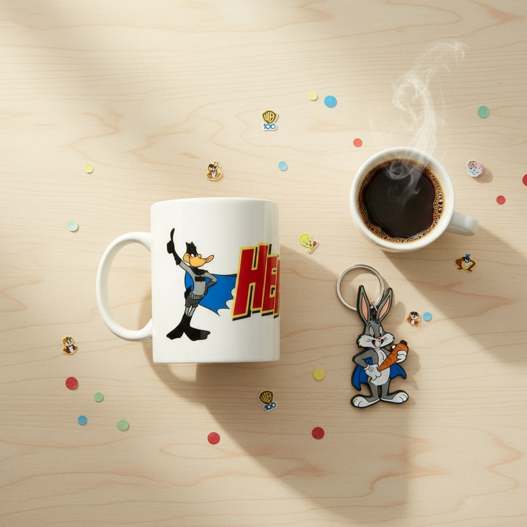 WB 100 Looney Tunes Heroes Mug — Styling Shot