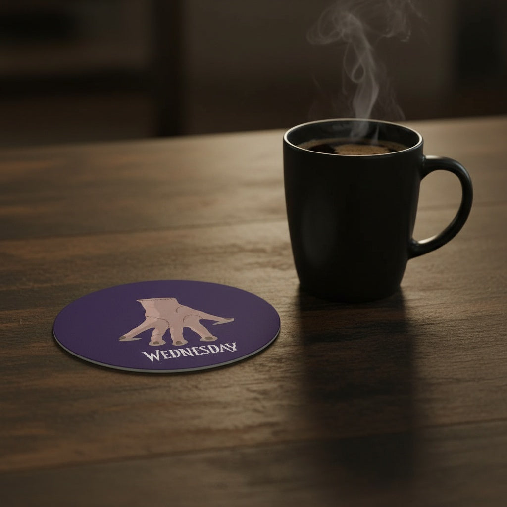 Wednesday Thing coaster lifestyle moody