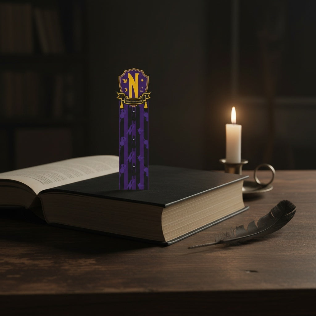 Wednesday Nevermore bookmark lifestyle dark academia