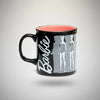 Barbie Mug Siyah Beyaz Gölgeli İç Pembe Dış Siyah