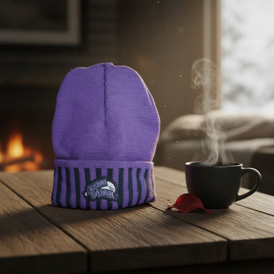Wednesday Nevermore Academy beanie hat lifestyle cozy winter