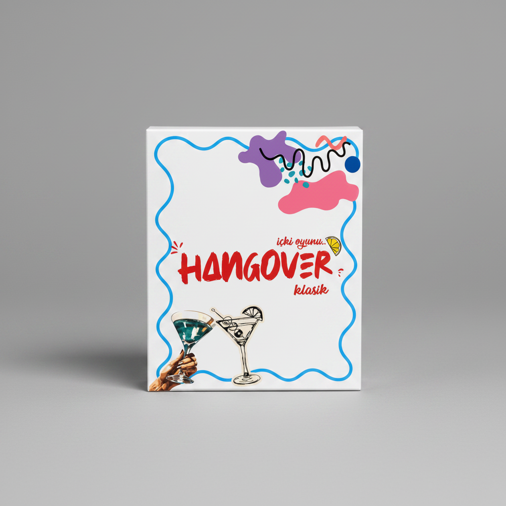 Hangover Klasik beyaz içki parti kart oyunu kutusu