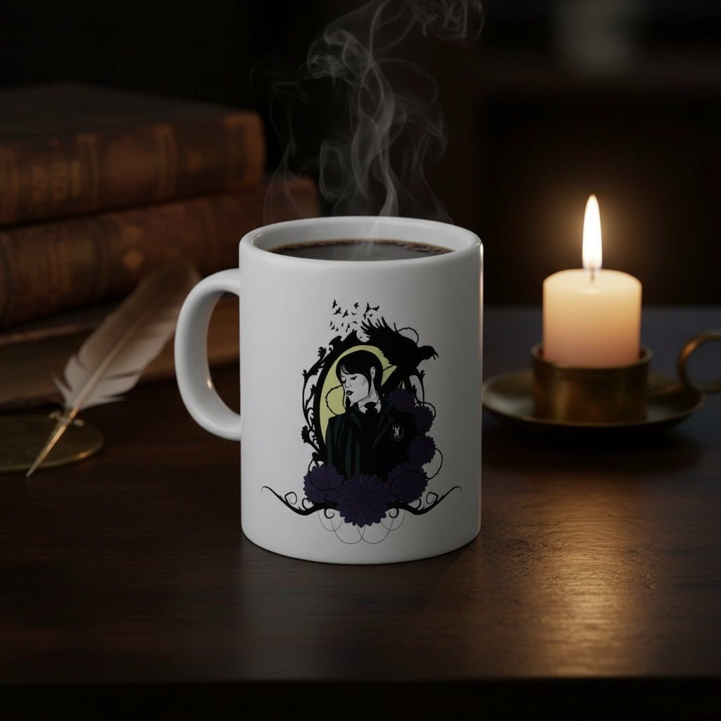 Wednesday Portrait sublimation mug lifestyle