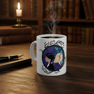 Wednesday Colourful Window sublimation mug lifestyle