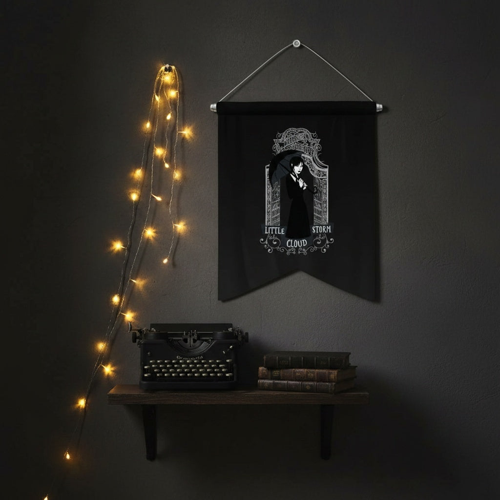 Wednesday Addams flama pennant lifestyle gothic bedroom