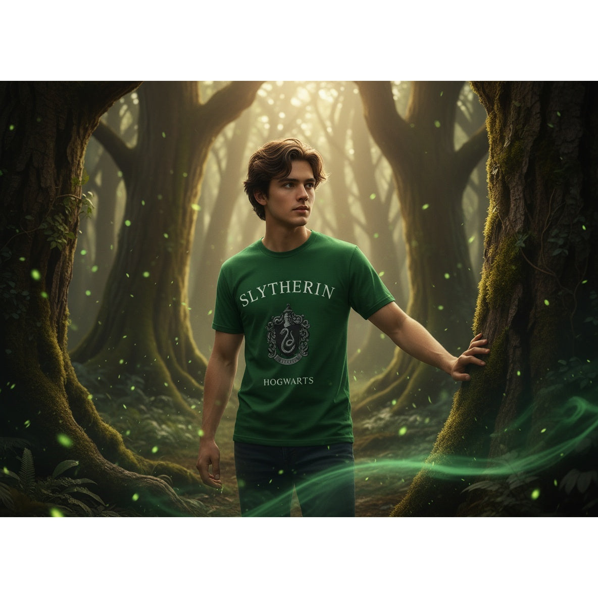 Harry Potter Slytherin Tshirt lifestyle forbidden forest outdoor