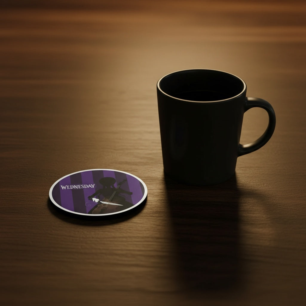 Wednesday shaped coaster lifestyle moody