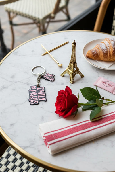 Emily in Paris Logo Anahtarlık — Styling Shot