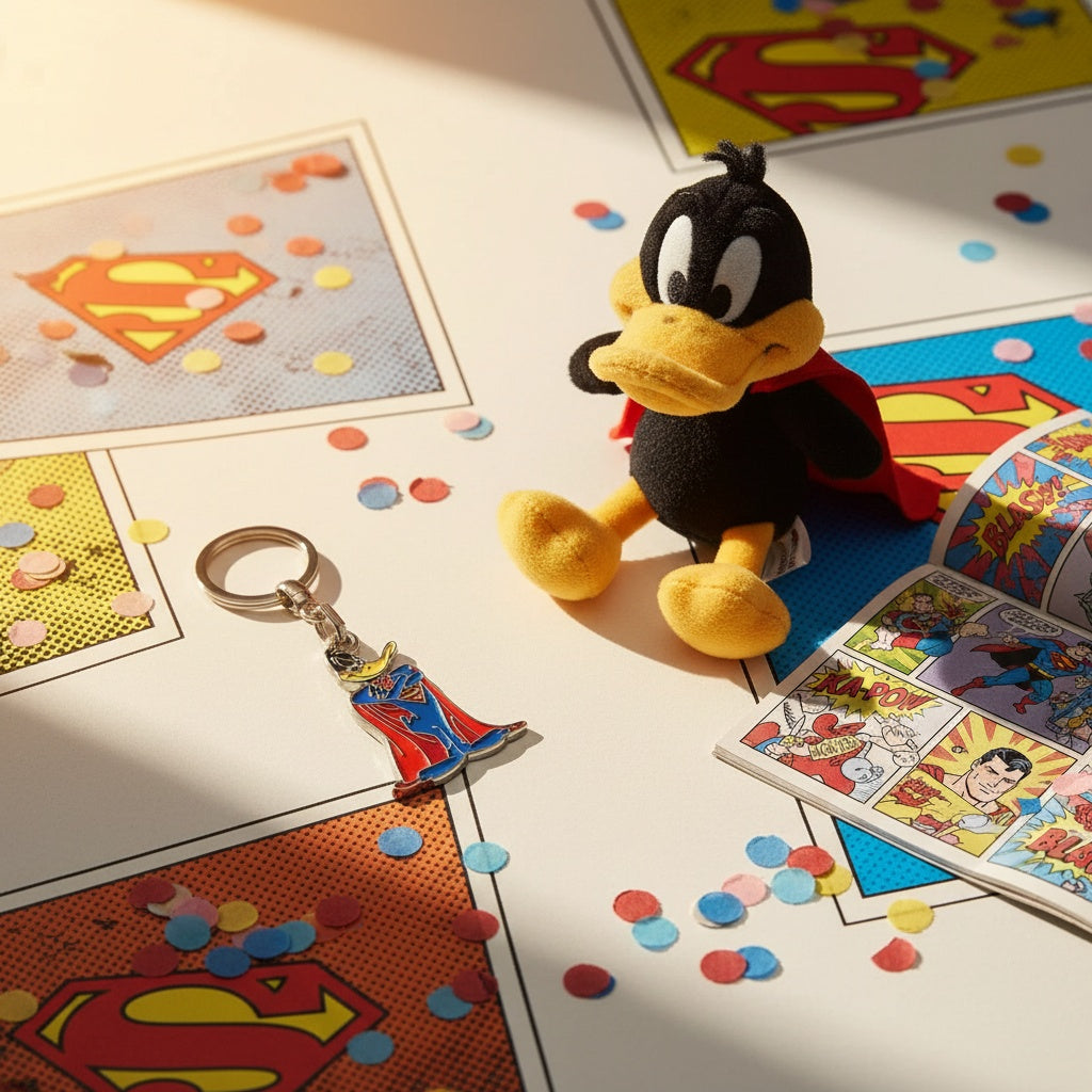 Looney Tunes Daffy Duck Superman Anahtarlık — Styling Shot