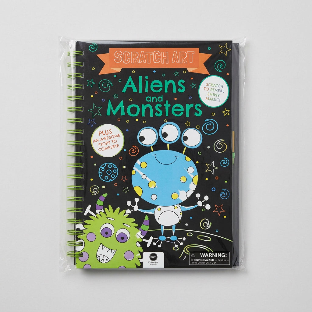 ALİENS X MONSTERS PICTURE SCRATCH ART KAZIMA DEFTERİ