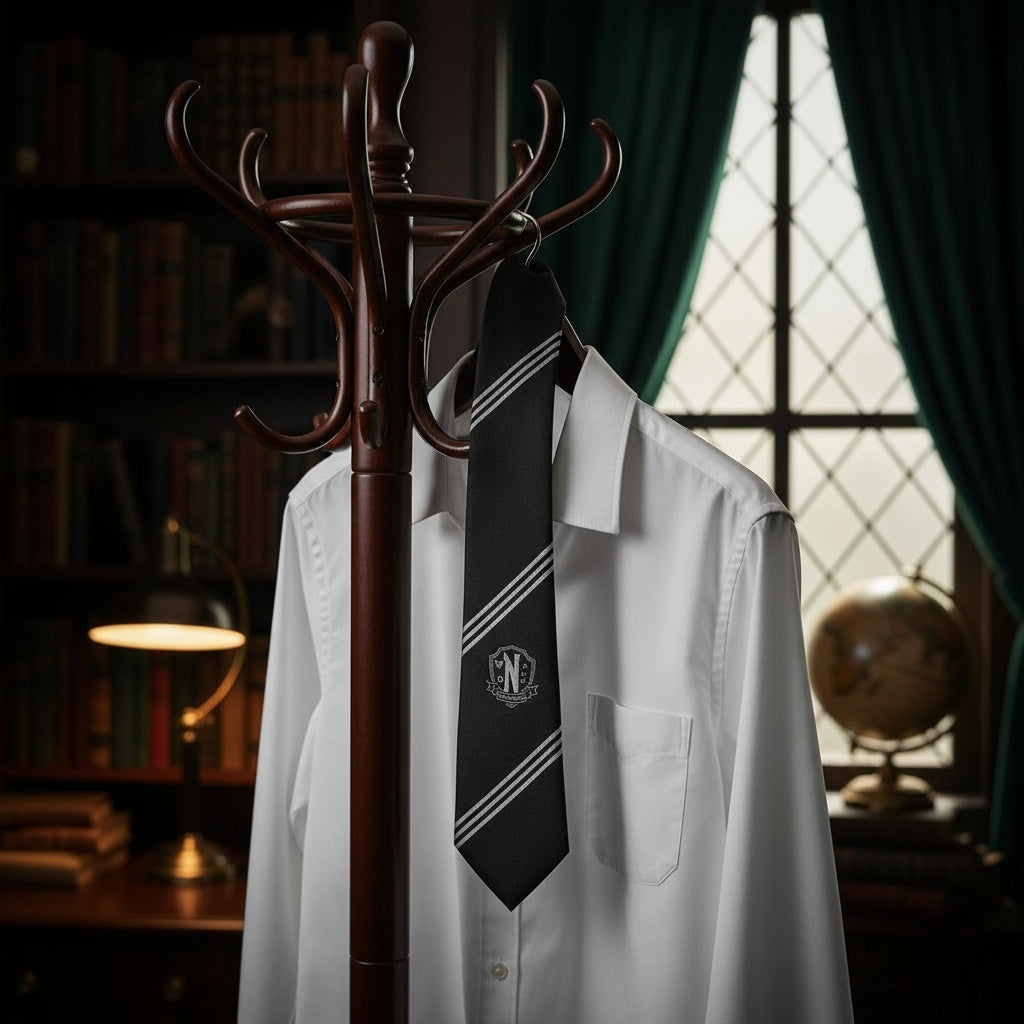 Wednesday Wednesday-shaped tie lifestyle dark academia