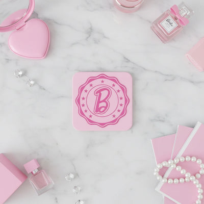 Barbie Bardak Altlığı B Logo Pembe (2)