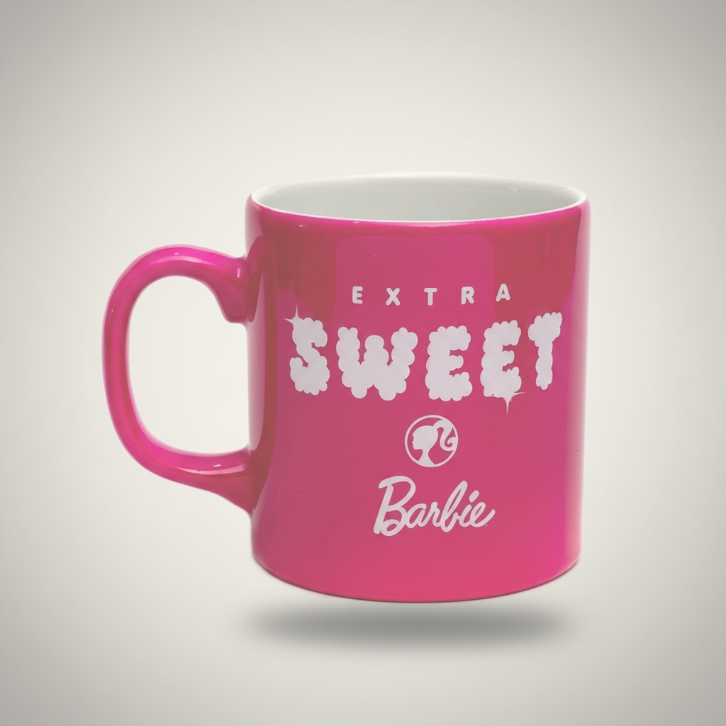 Popüler Kültür Barbie Mug Extra Sweet İç Beyaz Dış Pembe - Orijinal Lisanslı Ürün | Sihir Dükkanı
