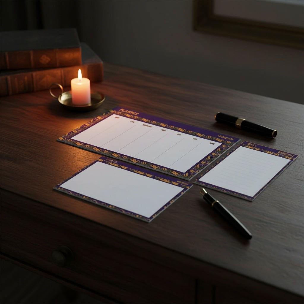 Wednesday Nevermore planner set lifestyle dark academia