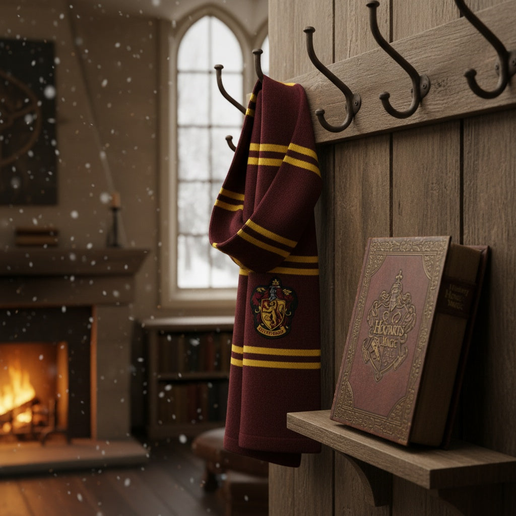 Harry Potter  Hogwarts Gryffindor Atkı Geniş (2)