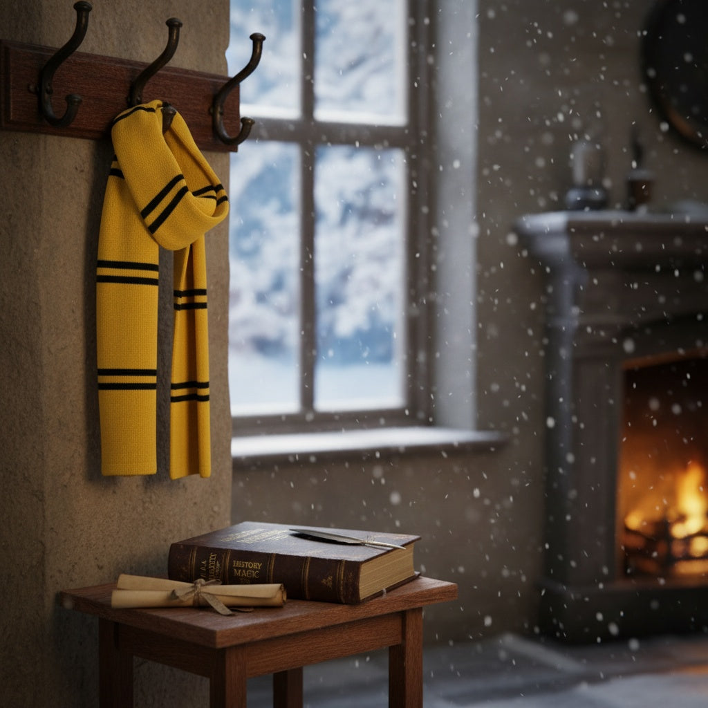 Harry Potter  Hogwarts Hufflepuff Atkı Geniş (2)