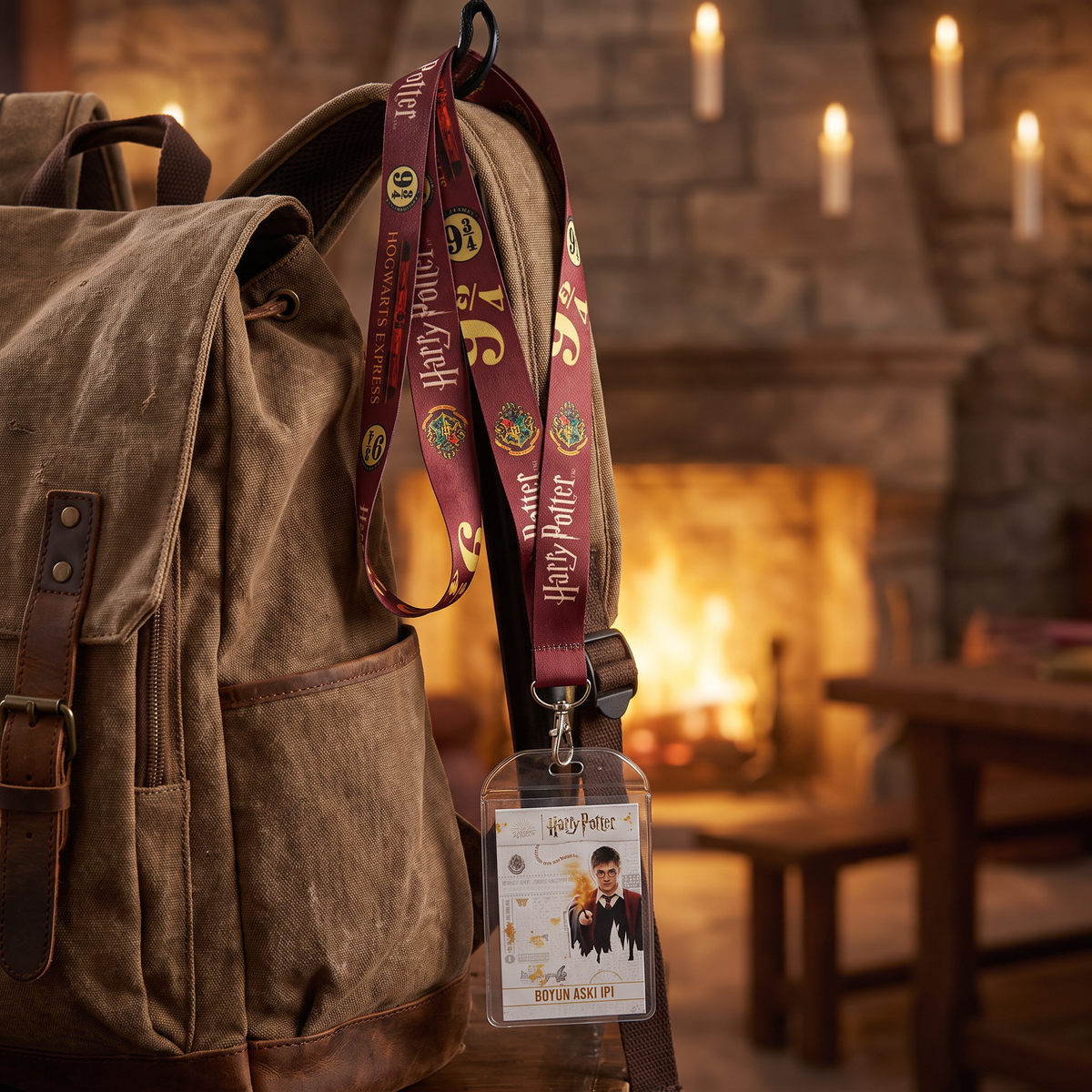 Harry Potter Platform 9 3/4 Boyun Askı İpi Kırmızı - Lifestyle