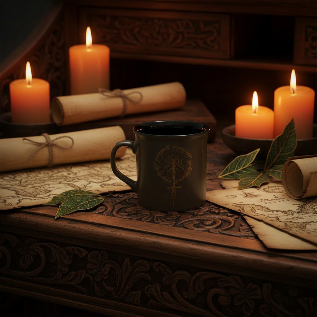 LOTR Amsterdam Mug Gondor Tree — Style Shot — Sihir Dükkanı