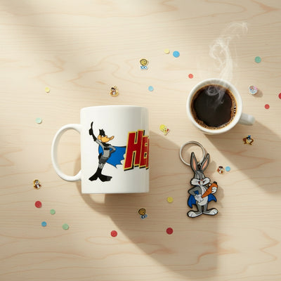WB 100 Looney Tunes Heroes Mug — Styling Shot