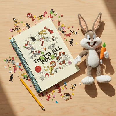 Looney Tunes That's All Folks Spiralli Sert Kapak Defter — Styling Shot