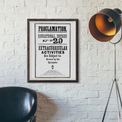 Hogwarts Proclamation No 29 30×42 cm A3 Lisanslı Kuşe Kağıt HD Baskı